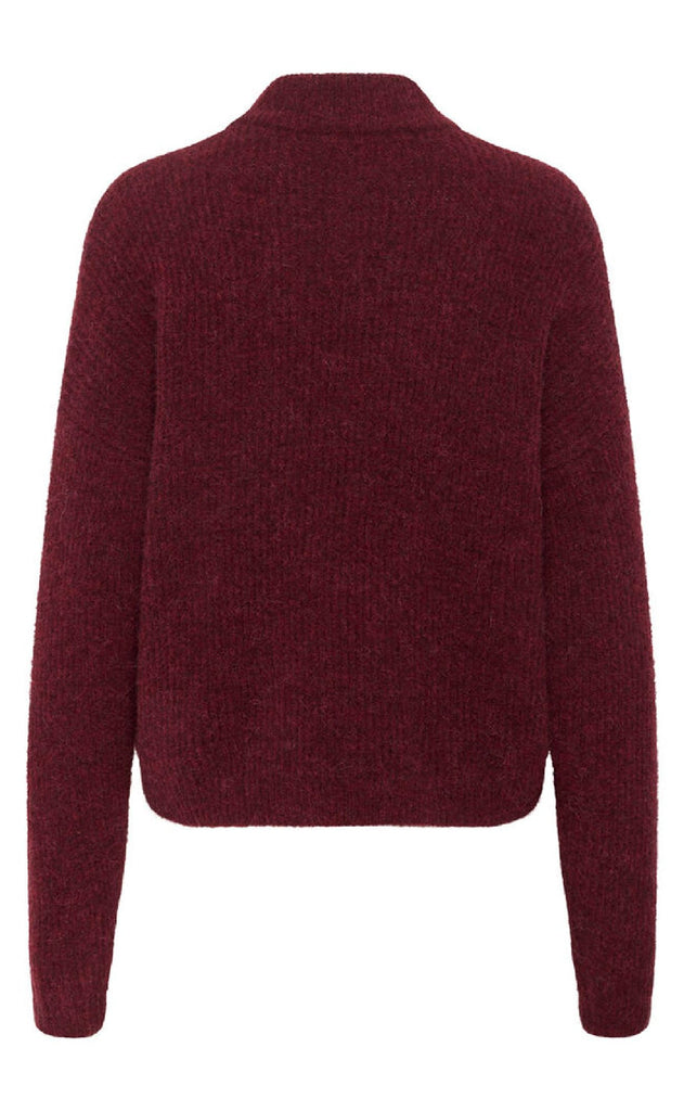 Gestuz Cardigan - Alpha - Blood Red Melange