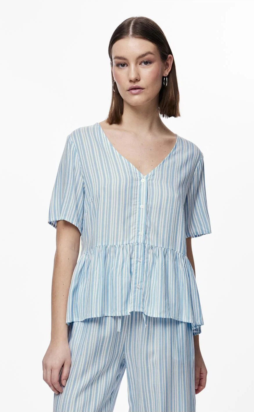 PIECES Topp - Alvina - Blue Bell