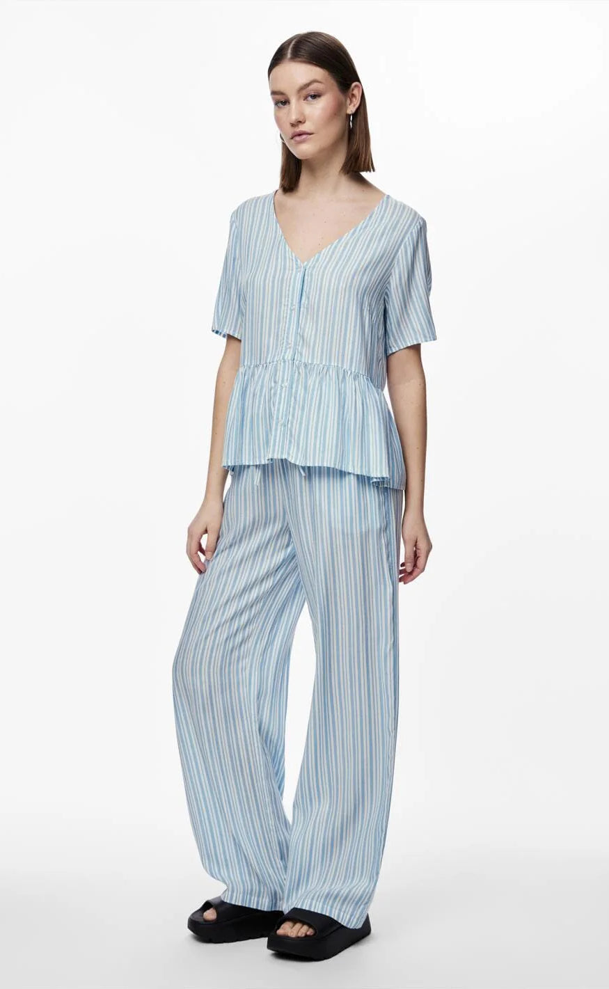 PIECES Topp - Alvina - Blue Bell