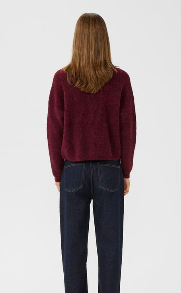 Gestuz Cardigan - Alpha - Blood Red Melange