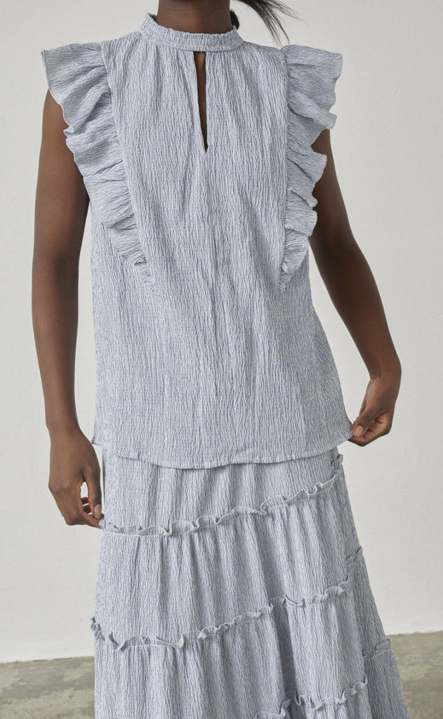 Love & Divine Topp - Love1327 - Blue/White Stripe