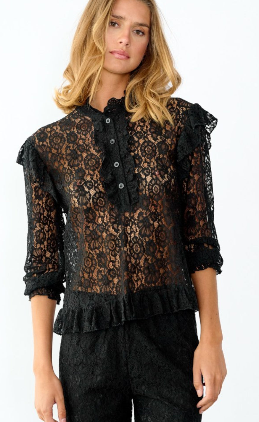 Noella Bluse - Remi Ruffle - Black