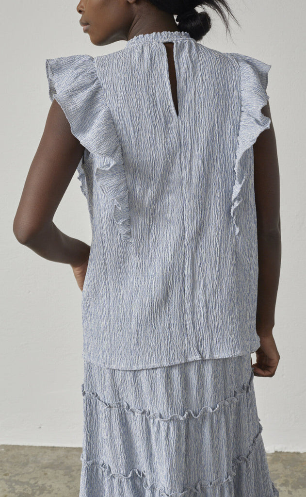 Love & Divine Topp - Love1327 - Blue/White Stripe