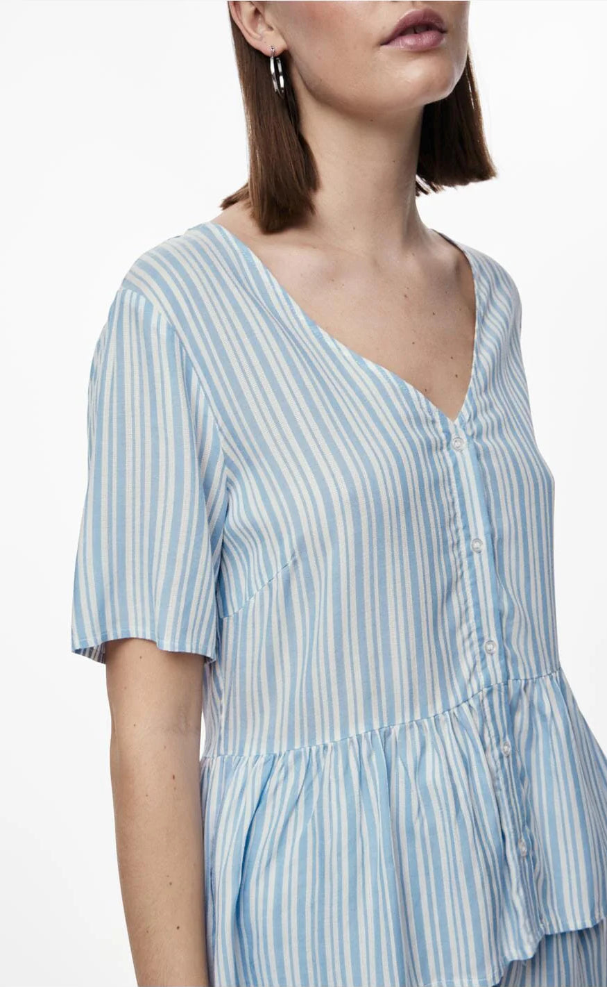 PIECES Topp - Alvina - Blue Bell