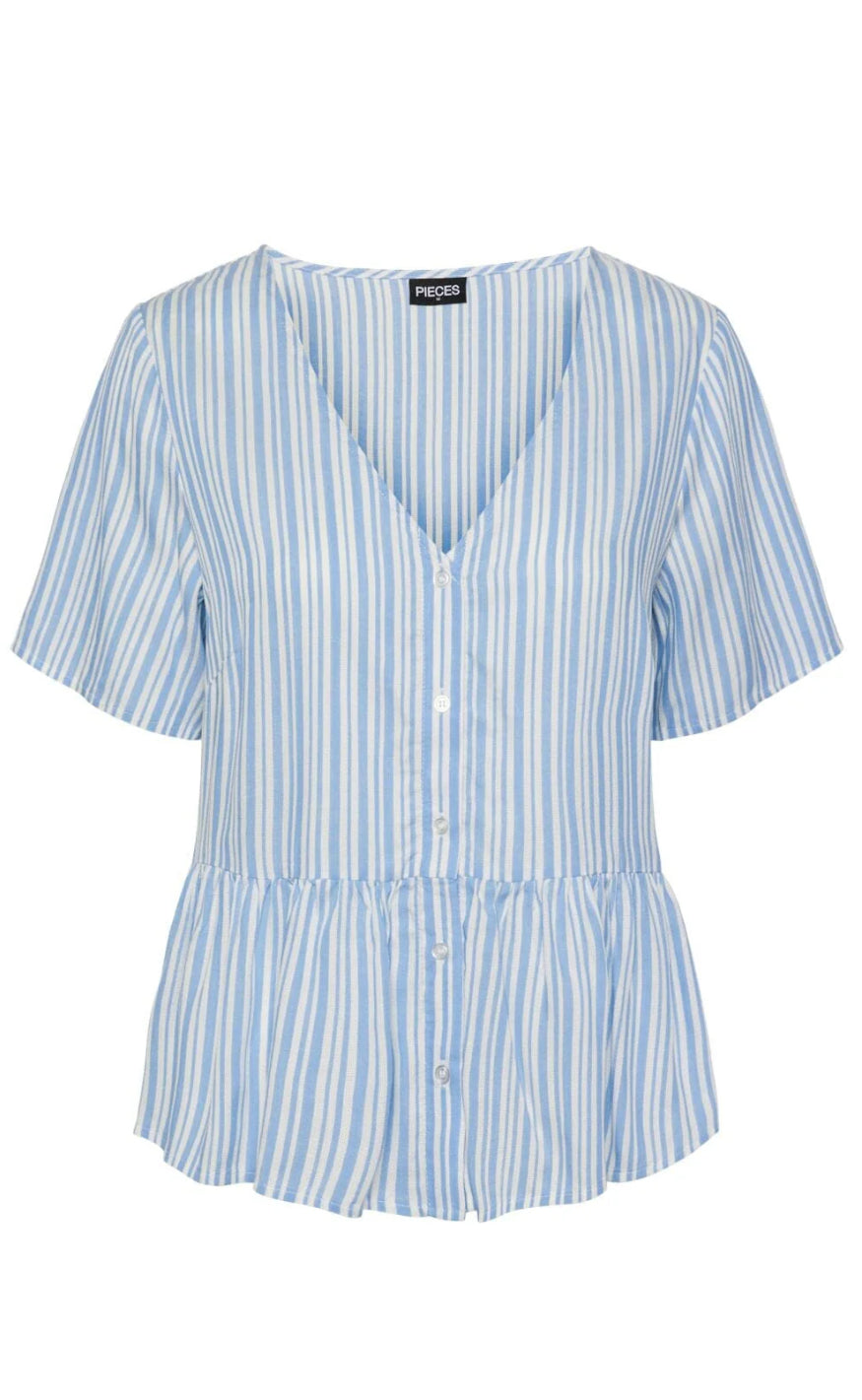 PIECES Topp - Alvina - Blue Bell
