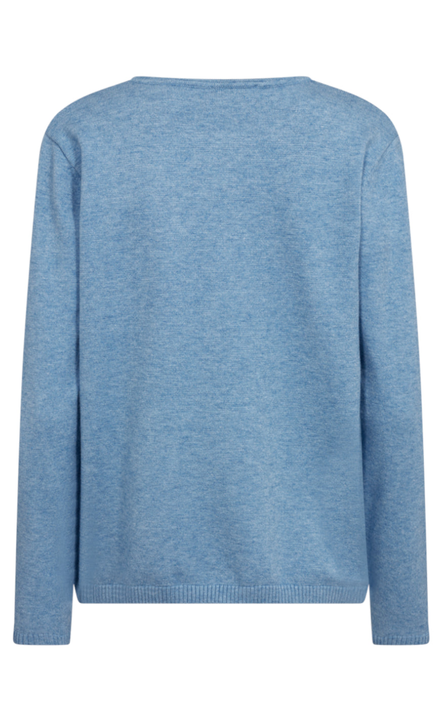 Freequent Pullover - Claura - Azure Blue Melange