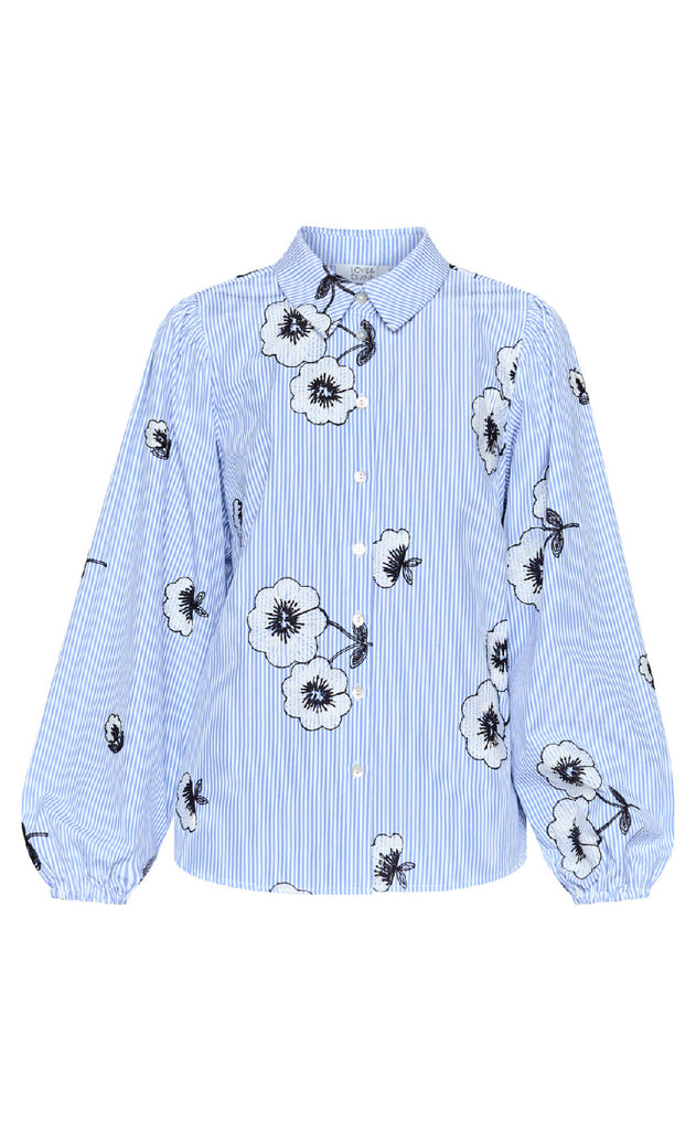 Love & Divine Skjorte - Love1430-1 - Blue Flower