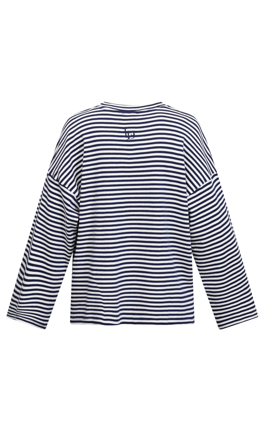 Love & Divine Bluse - Love1505 - Cream/Navy