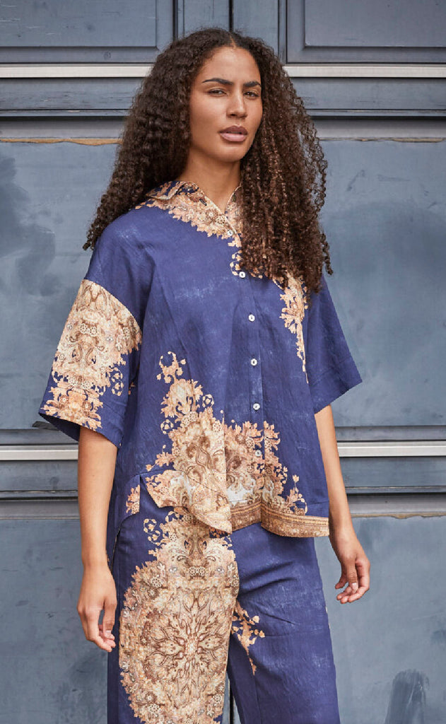 Love & Divine Skjorte - Love971-12 - Navy/Paisley