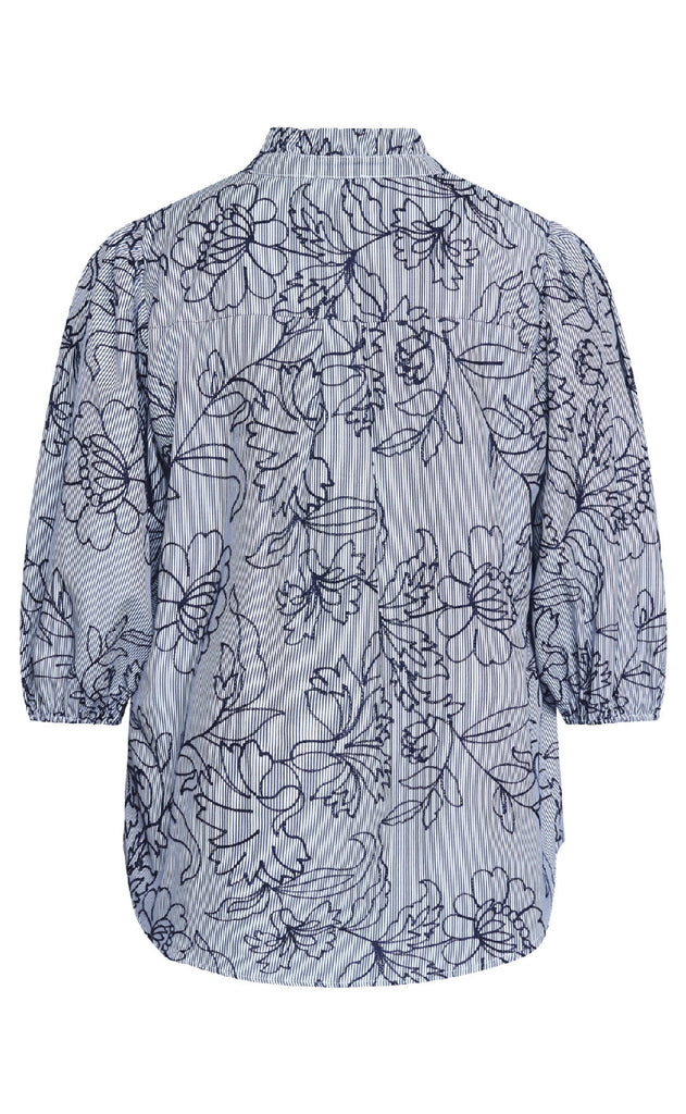 Love & Divine Bluse - Love456-9 - Stripe/Flower