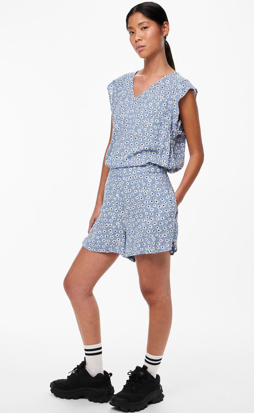 PIECES Shorts - Nya - Faded Denim