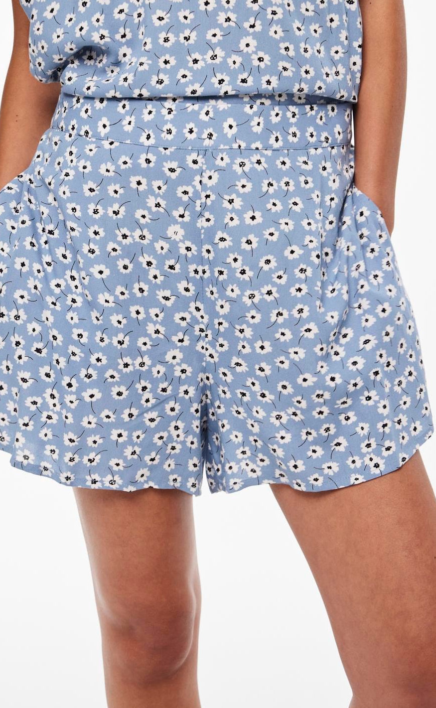 PIECES Shorts - Nya - Faded Denim