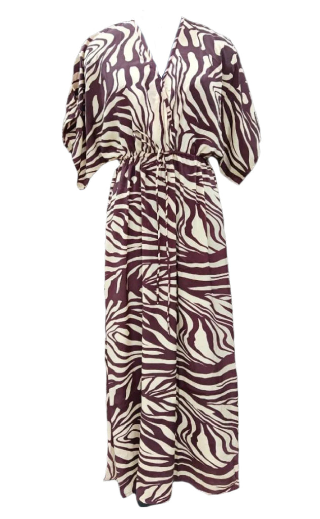 Black Colour Kjole - Luna - Berry Zebra