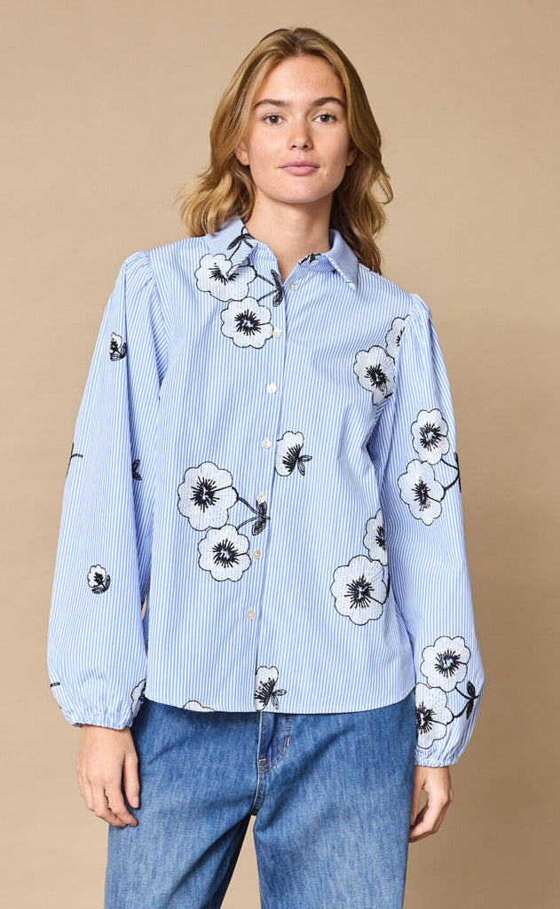 Love & Divine Skjorte - Love1430-1 - Blue Flower