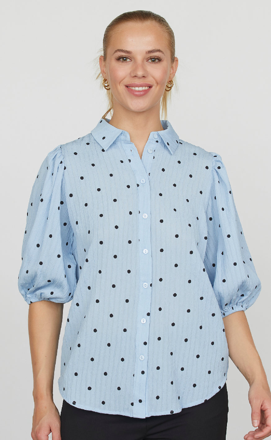 Sisters Point Bluse - Ella - L. Blue/Black
