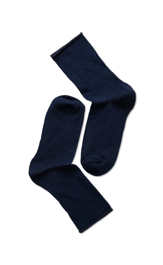 Oroblu Strømper - Note Woman Bamboo Roll Topp - Dark Blue