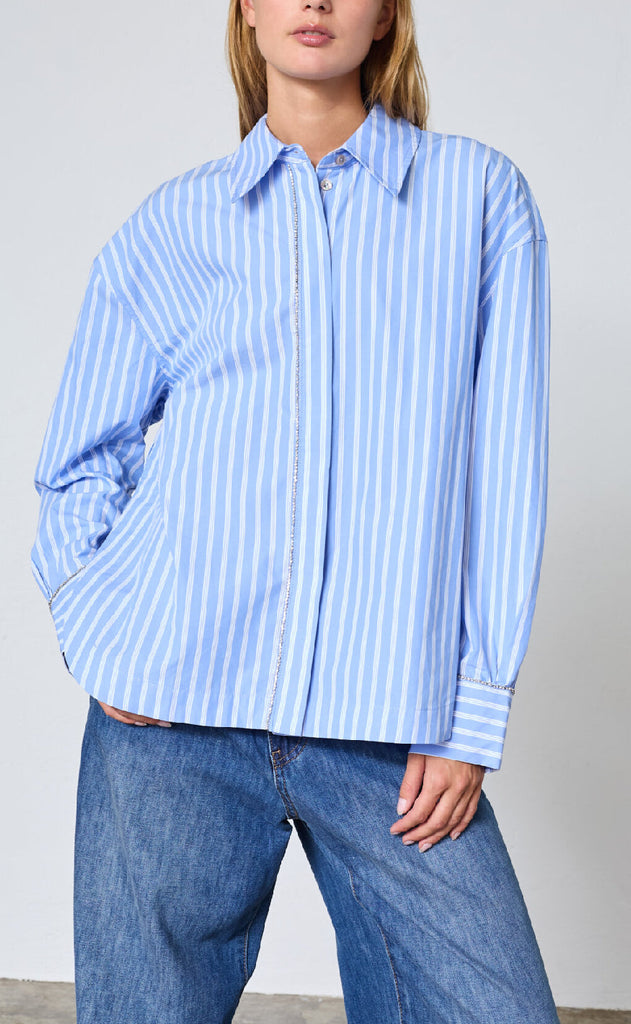 Love & Divine Skjorte - Love1441 - Blue Stripes
