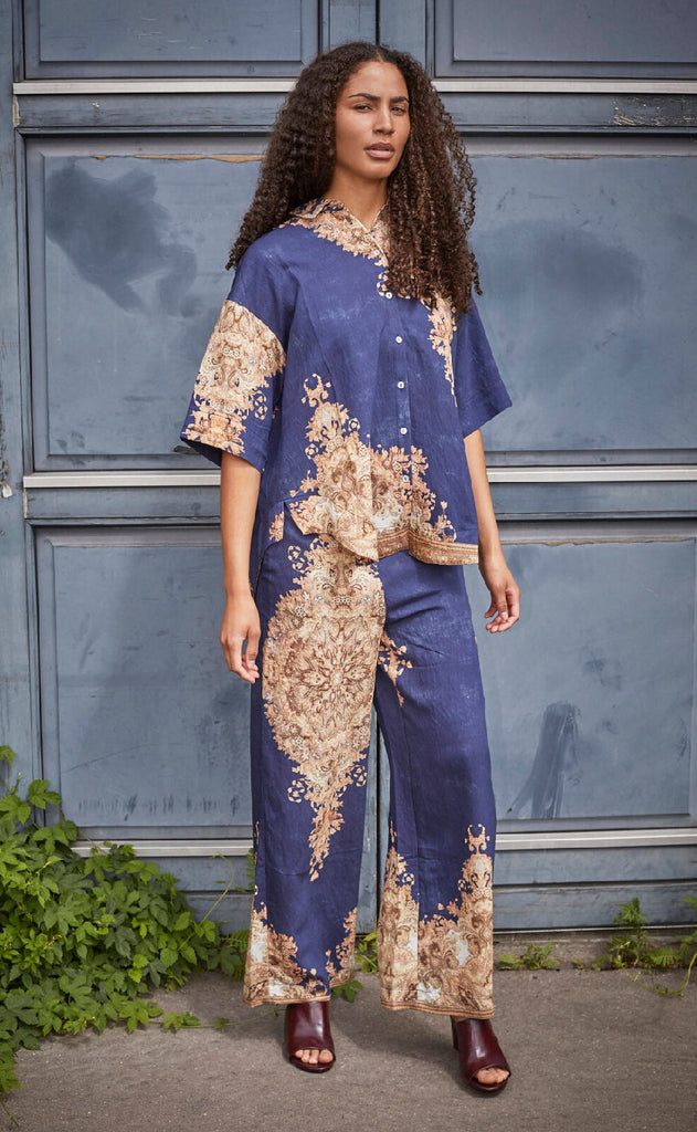 Love & Divine Bukser - Love1176-5 - Navy/Paisley