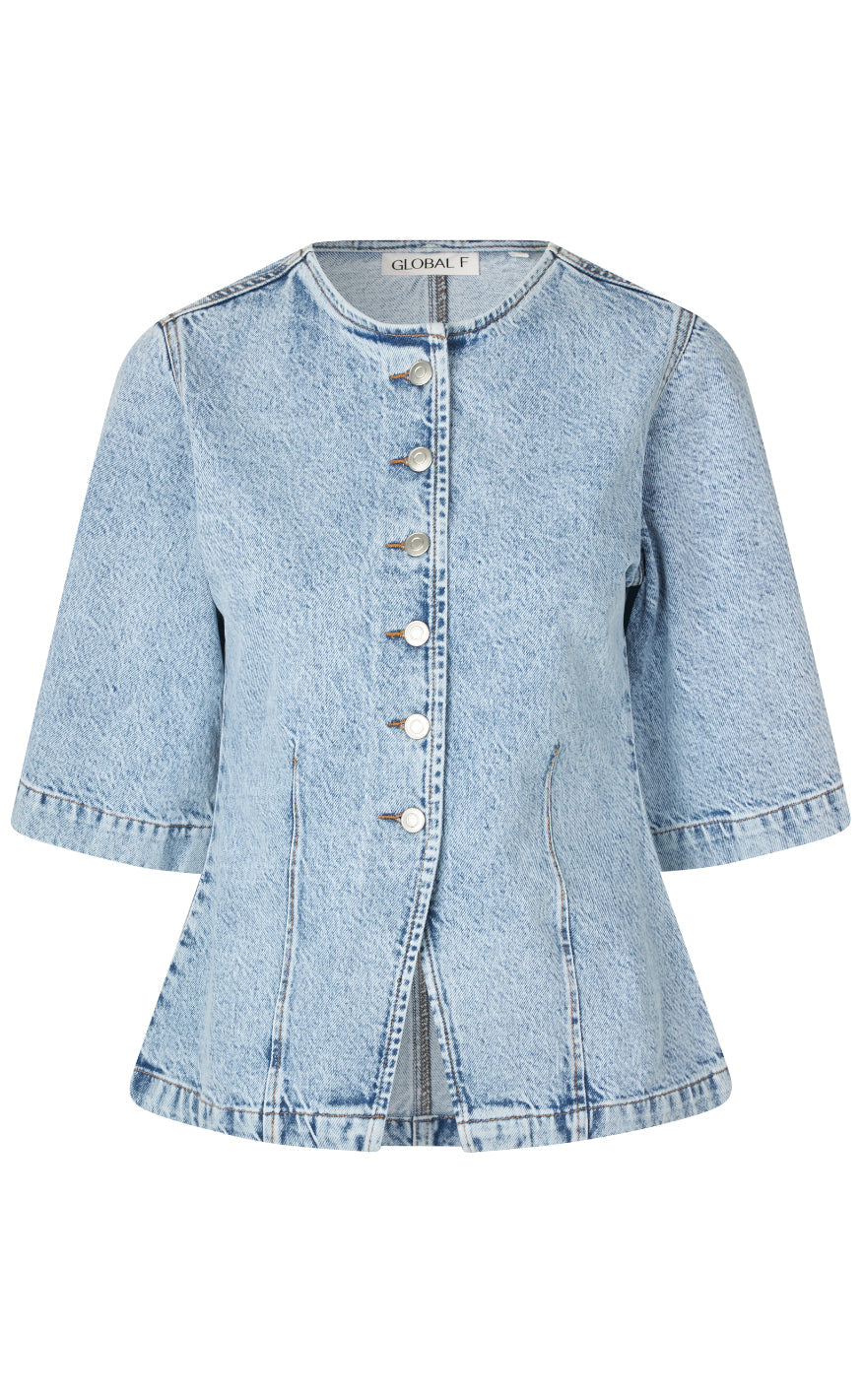 Global Funk Bluse - Lila-G - Medium Light Blue