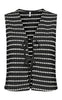 ONLY Vest - Eva Stripe - Black/Cloud Dancer
