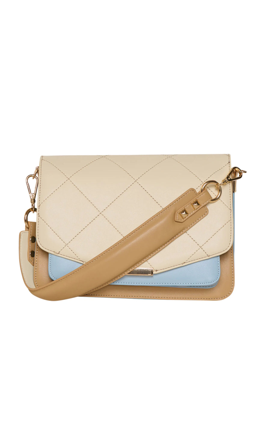 Noella Veske - Blanca Multi Compartment - Offwhite/Light Blue/Camel