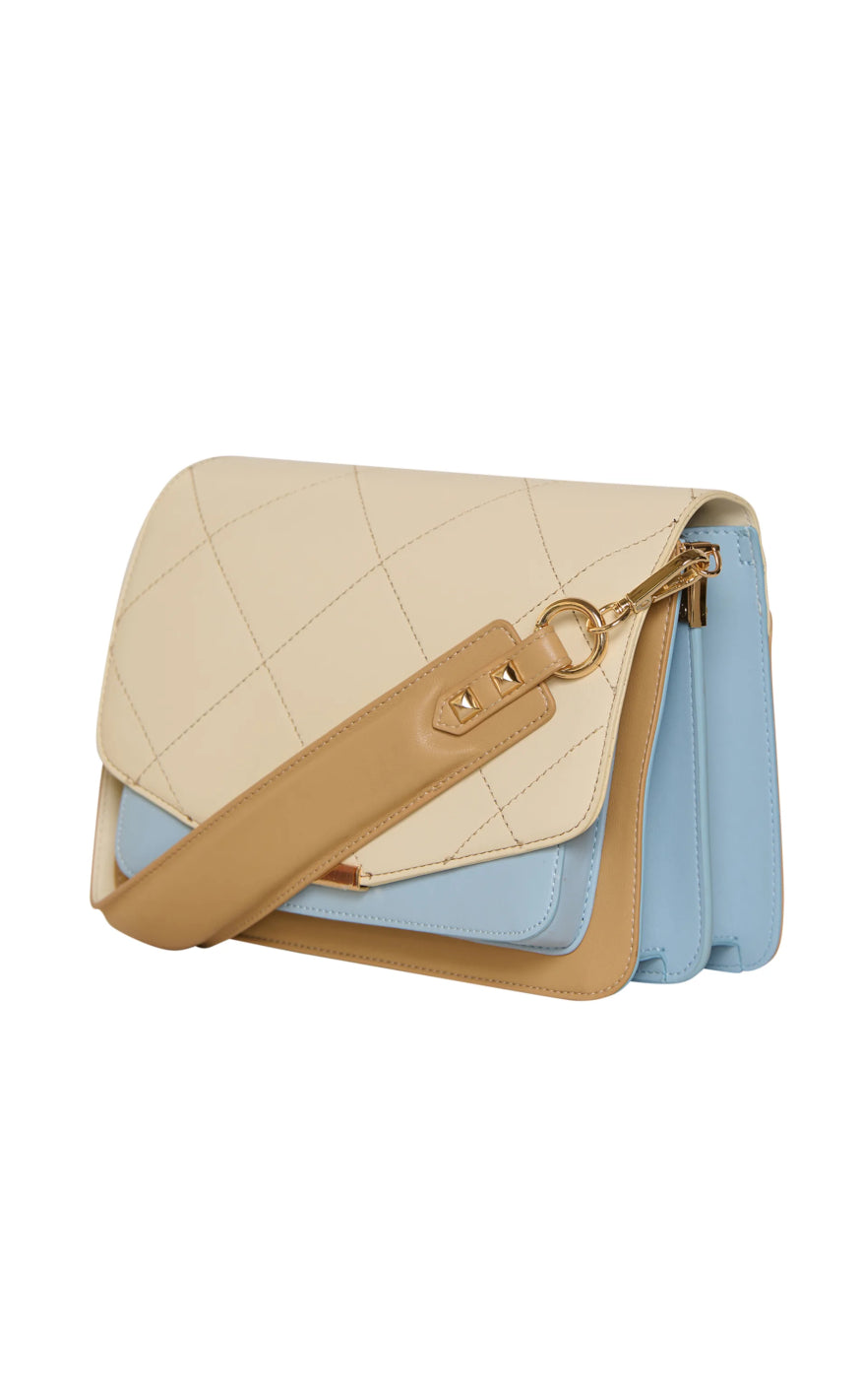 Noella Veske - Blanca Multi Compartment - Offwhite/Light Blue/Camel