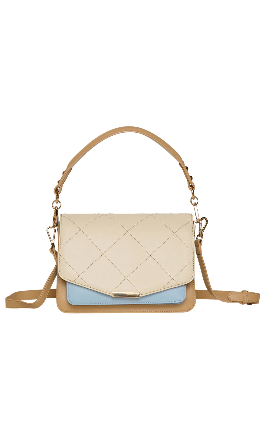 Noella Veske - Blanca Multi Compartment - Offwhite/Light Blue/Camel