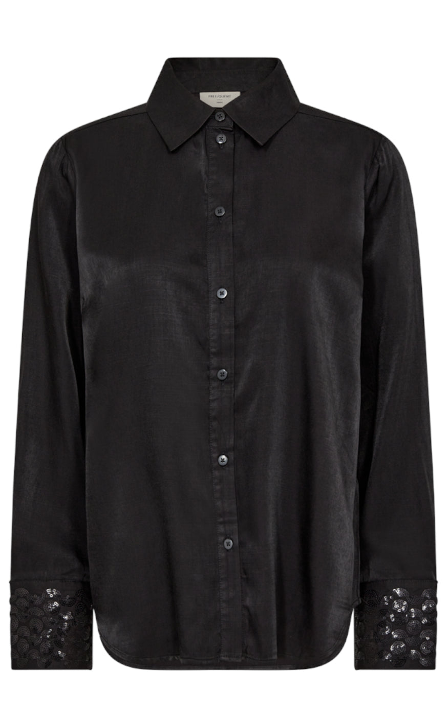 Freequent Skjorte - Bleen - Black