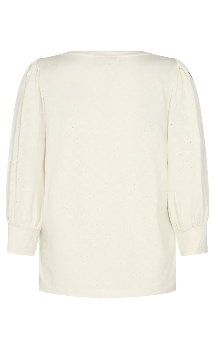 Freequent Bluse - Blond - Off. White