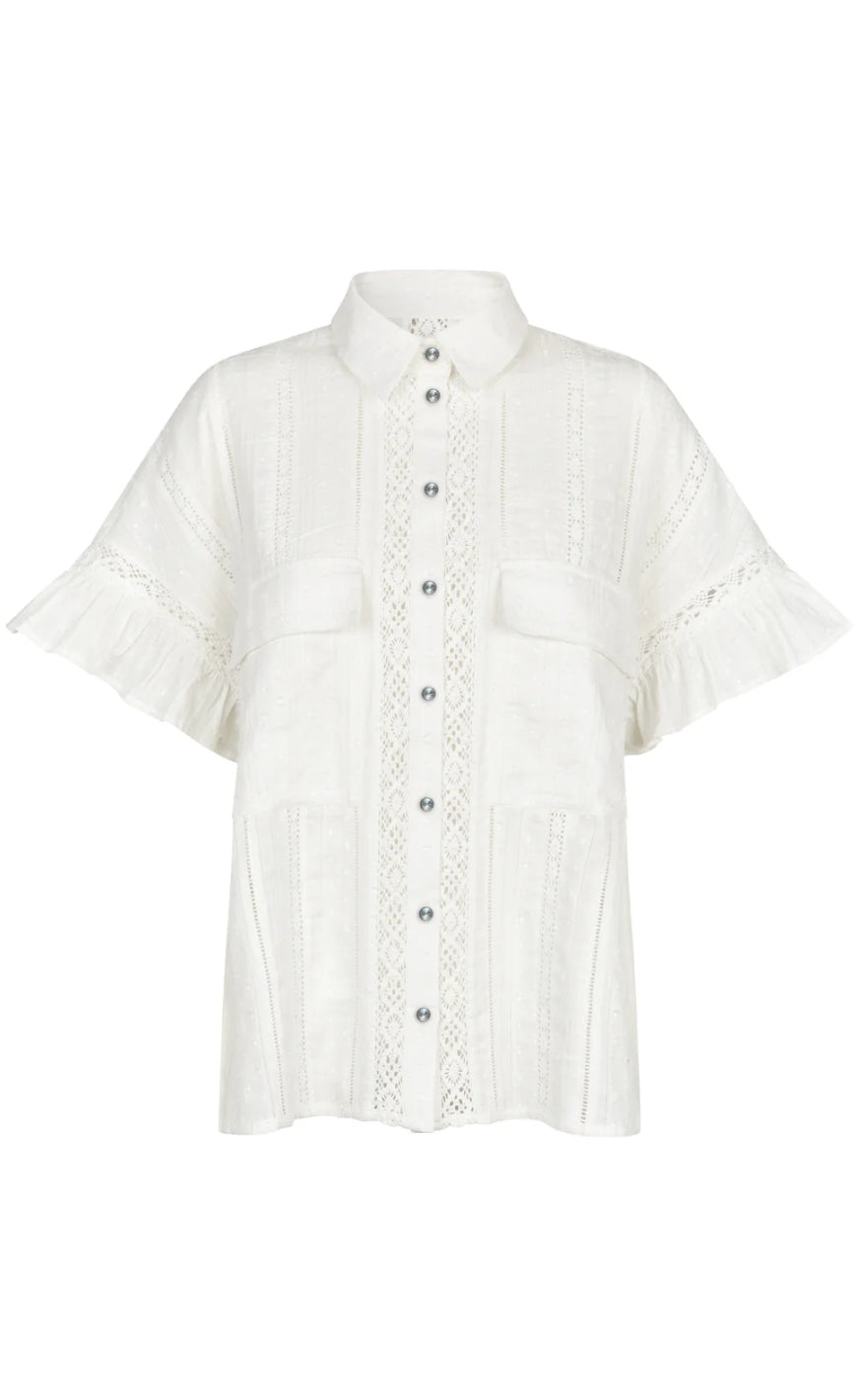 Cras Bluse - Barbera - White