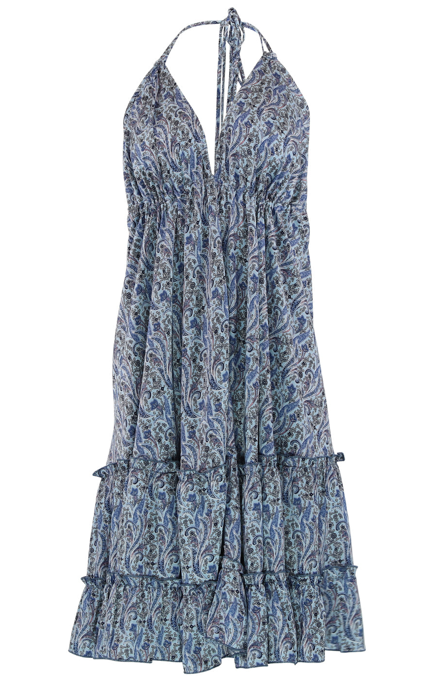Continue Kjole - Dolly - Blue Paisley