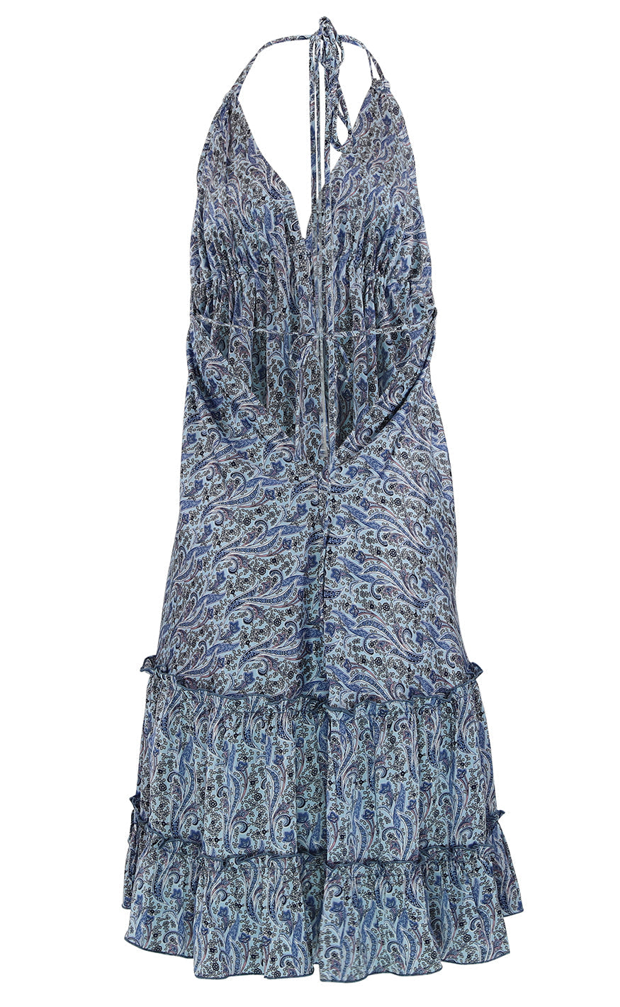 Continue Kjole - Dolly - Blue Paisley