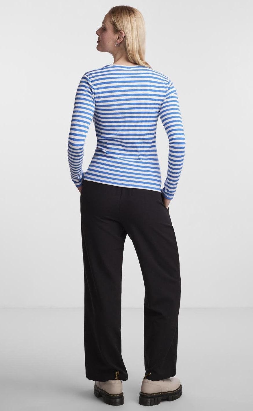 PIECES Bluse - Ruka - French Blue/Cloud Dancer