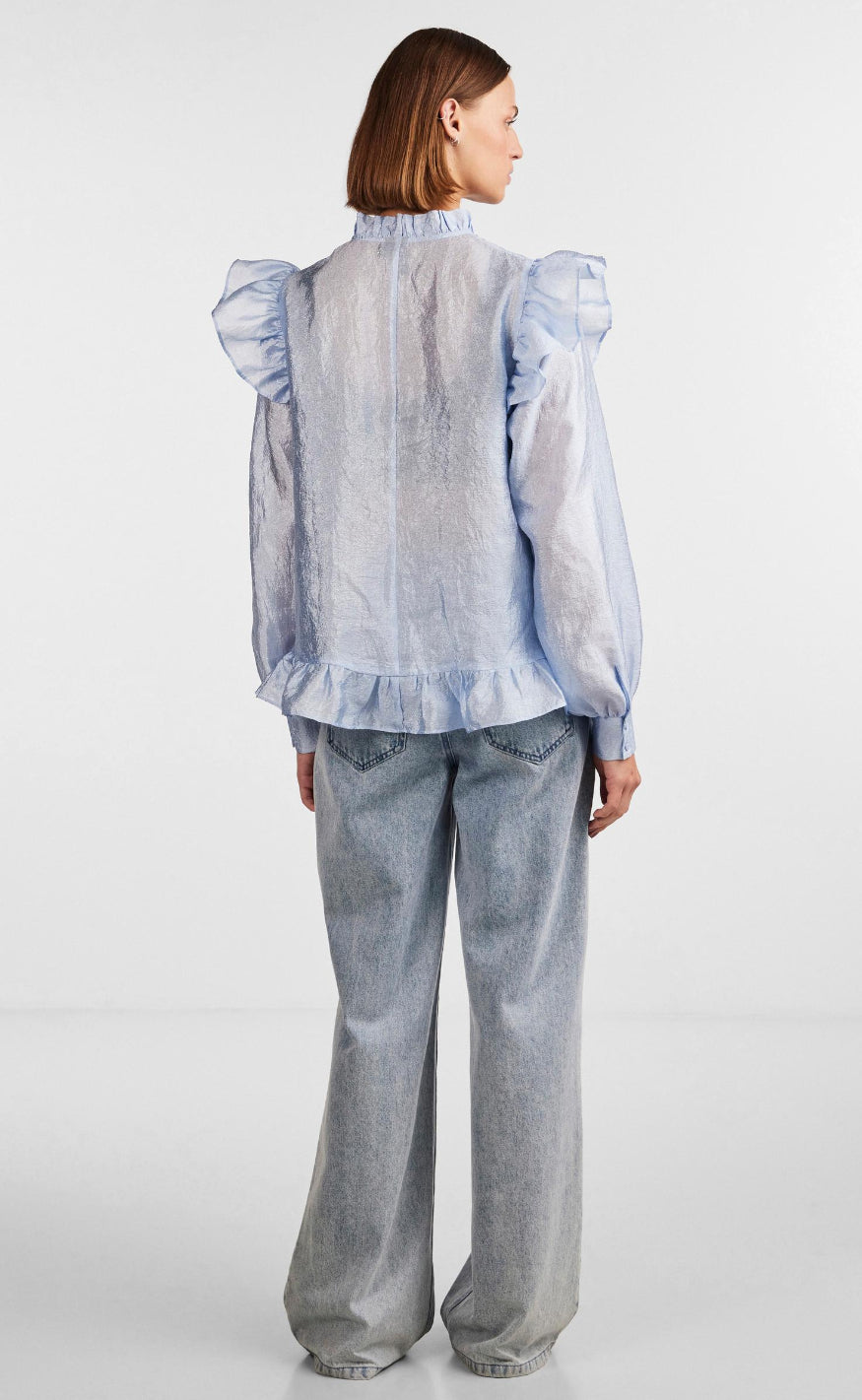 Pieces Bluse - Sun - Cornflower Blue