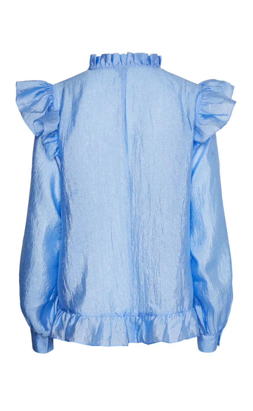 Pieces Bluse - Sun - Cornflower Blue