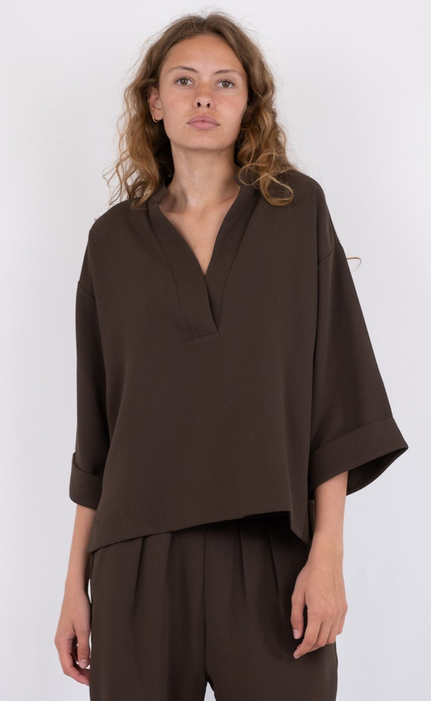 Neo Noir Bluse  - Luma - Brown