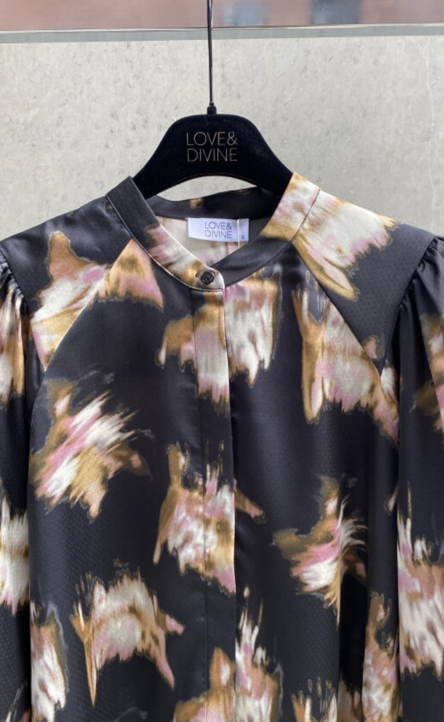 Love & Divine Bluse - Love1058-1 - Black/Rose