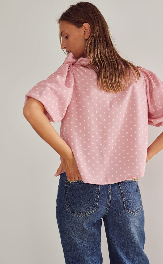 Noella Bluse - Kesha - Carmine Blush Print