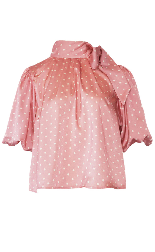 Noella Bluse - Kesha - Carmine Blush Print