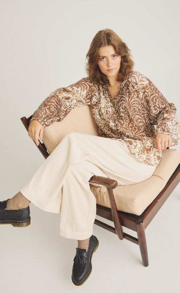 Luxzuz Bluse - Chalina - Cocoa Brown