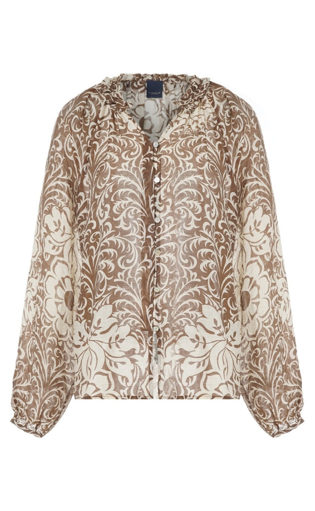 Luxzuz Bluse - Chalina - Cocoa Brown