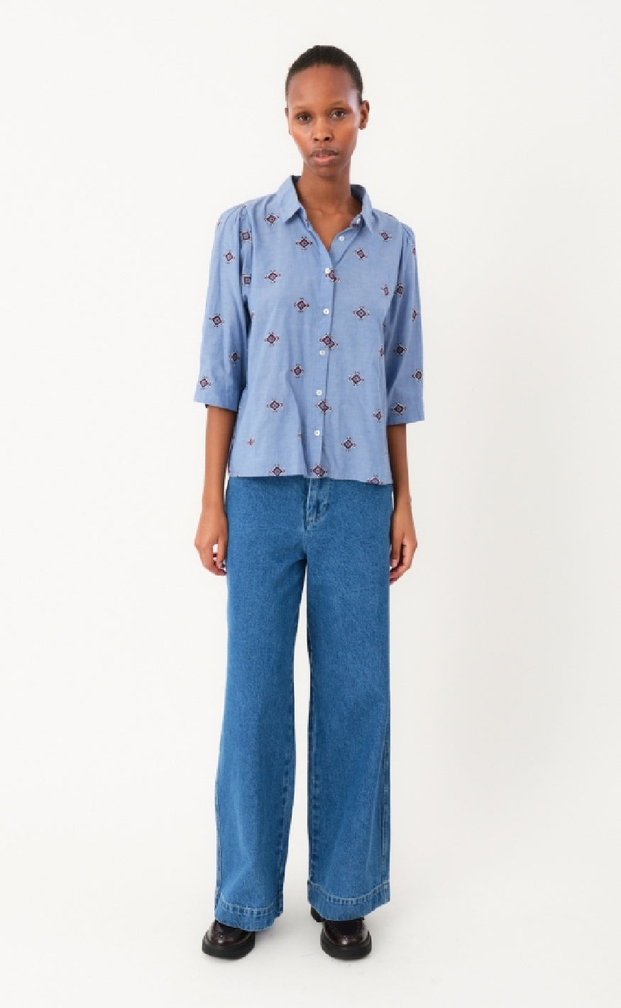 Lollys Laundry Skjorte - Bono LL - Light Blue