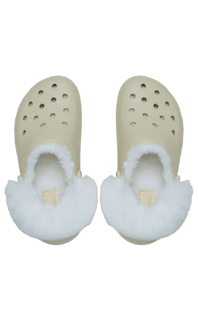 Crocs Træsko - Classic Platform Fuzz Lined - Bone