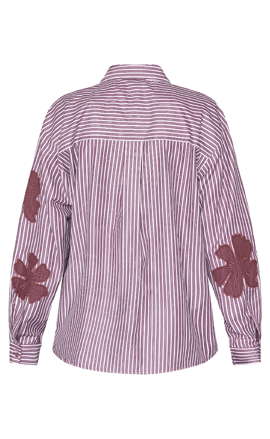 Love & Divine Skjorte - Love1426-3 - Bordeaux Flower