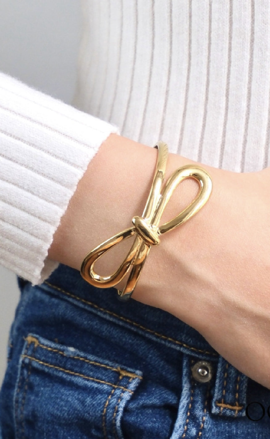 Smykkeli Copenhagen Armbånd - Chunky Bow - Gold Colour