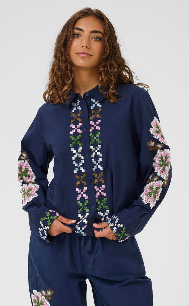 Culture Skjorte - Breezy - Dress Blues