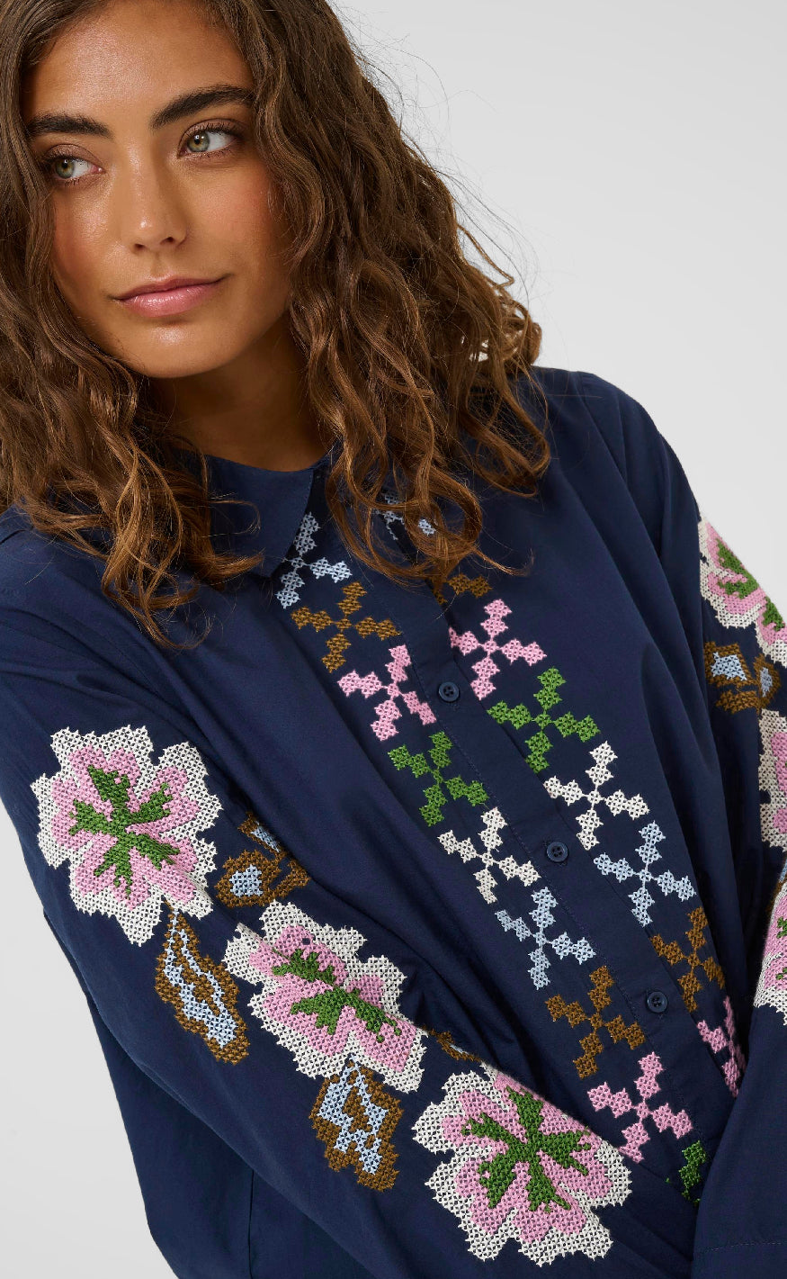 Culture Skjorte - Breezy - Dress Blues