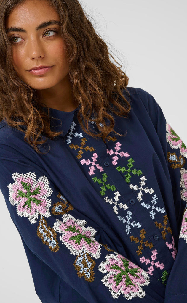 Culture Skjorte - Breezy - Dress Blues