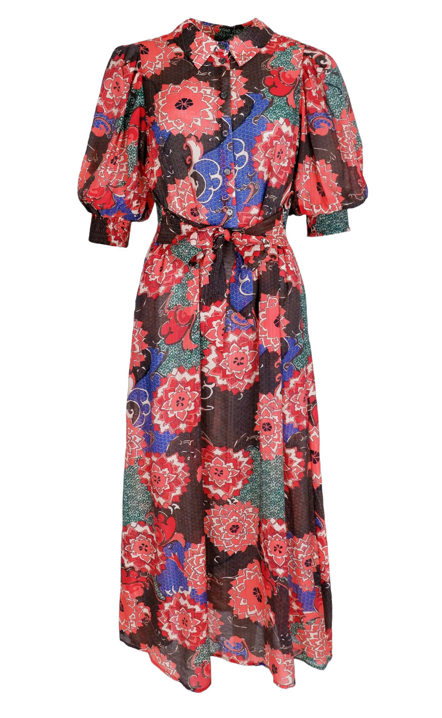 Black Colour Kjole - Brooke - Retro Red