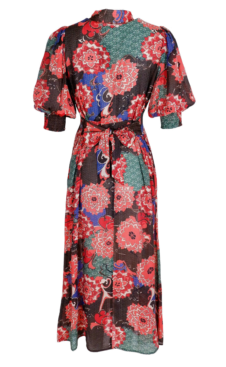 Black Colour Kjole - Brooke - Retro Red